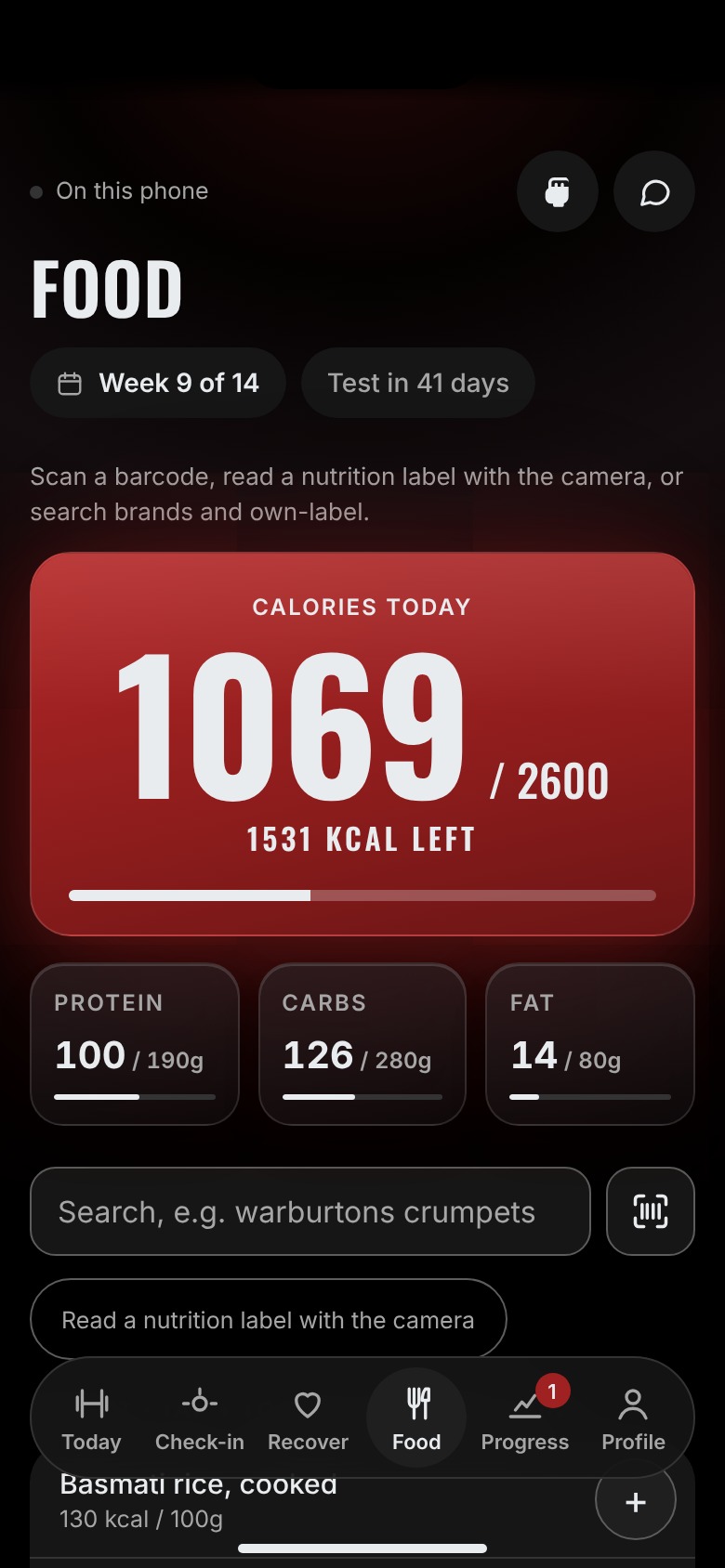 The food screen